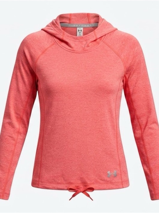 Under Armour Jackets & Blazers - Under Armour Threadborne HeatGear Hoodie Heather Coral Red Pullover Size S